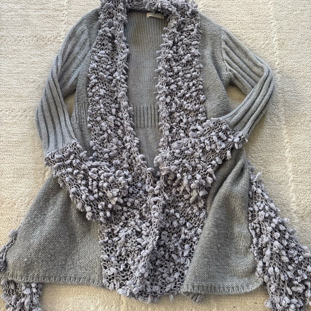 Altar'd State Gray Textured Cardigan